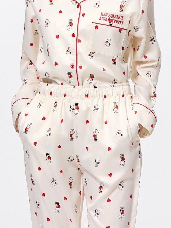 Satin Pajamas | Long | Peanuts