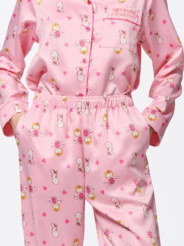 Satin Pajamas | Long | Peanuts