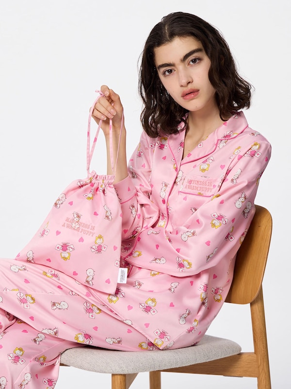 Satin Pajamas | Long | Peanuts