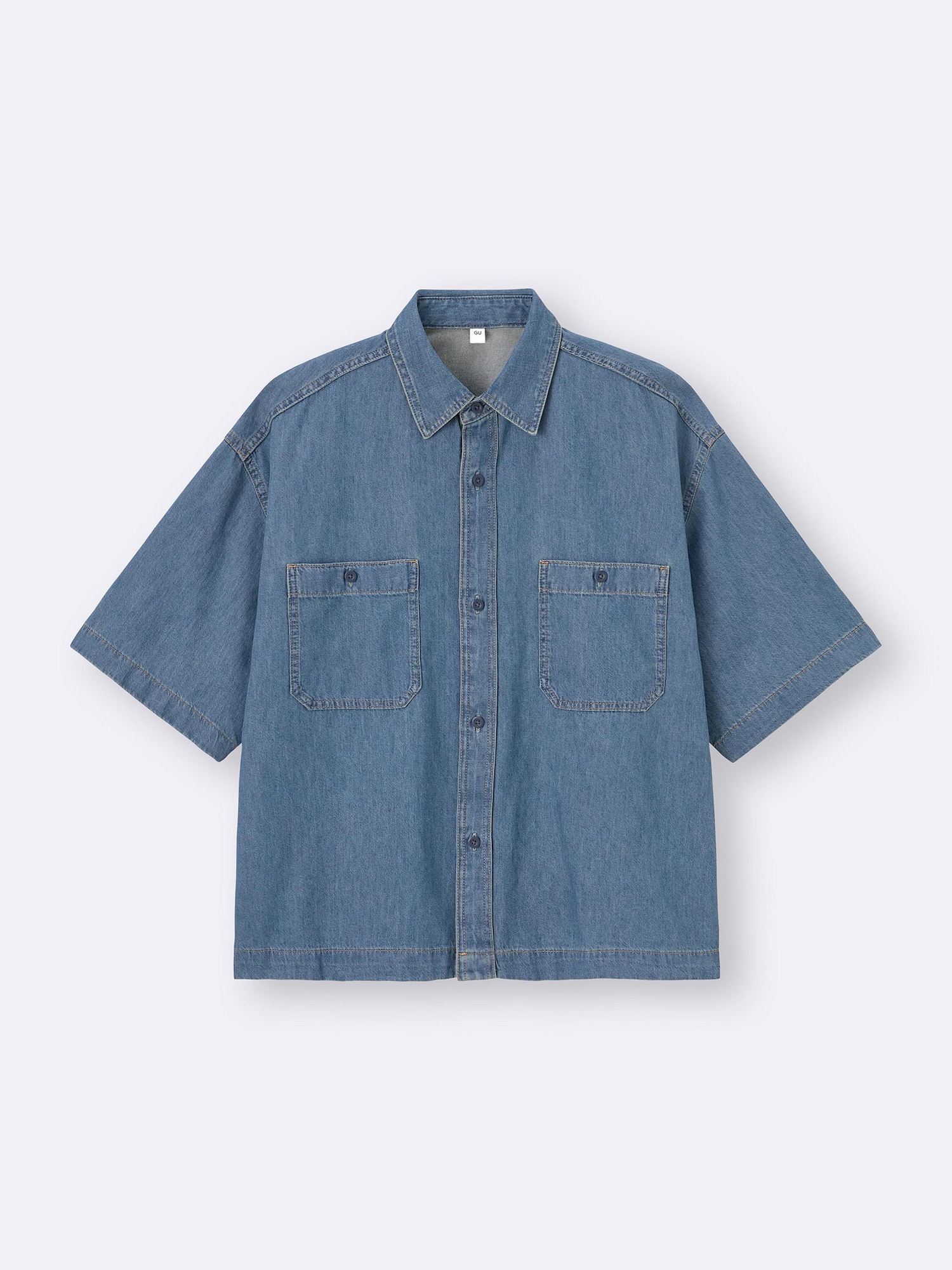 シャツ+ブラウス(半袖+袖なし) papier denim louise blouse/sky blue papier denim louise blouse/sky blueの通販 by アリ'shop｜ラクマ