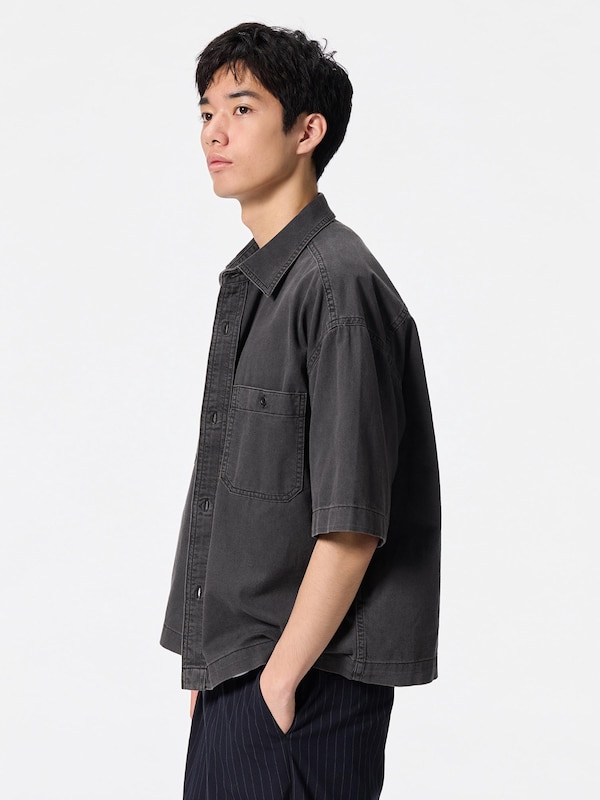 Denim Boxy Work Shirt | Halfslv