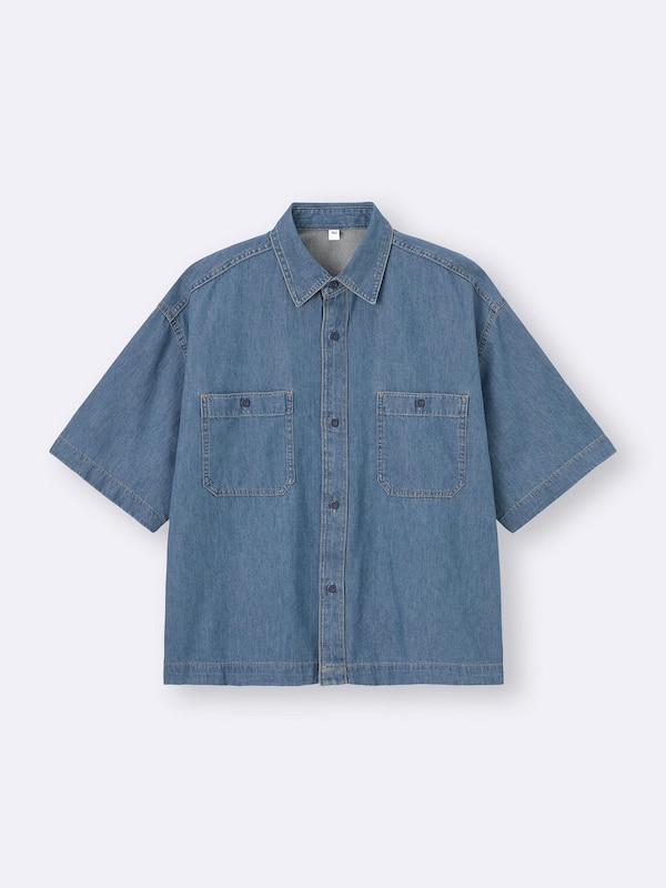 Denim Boxy Work Shirt | Halfslv