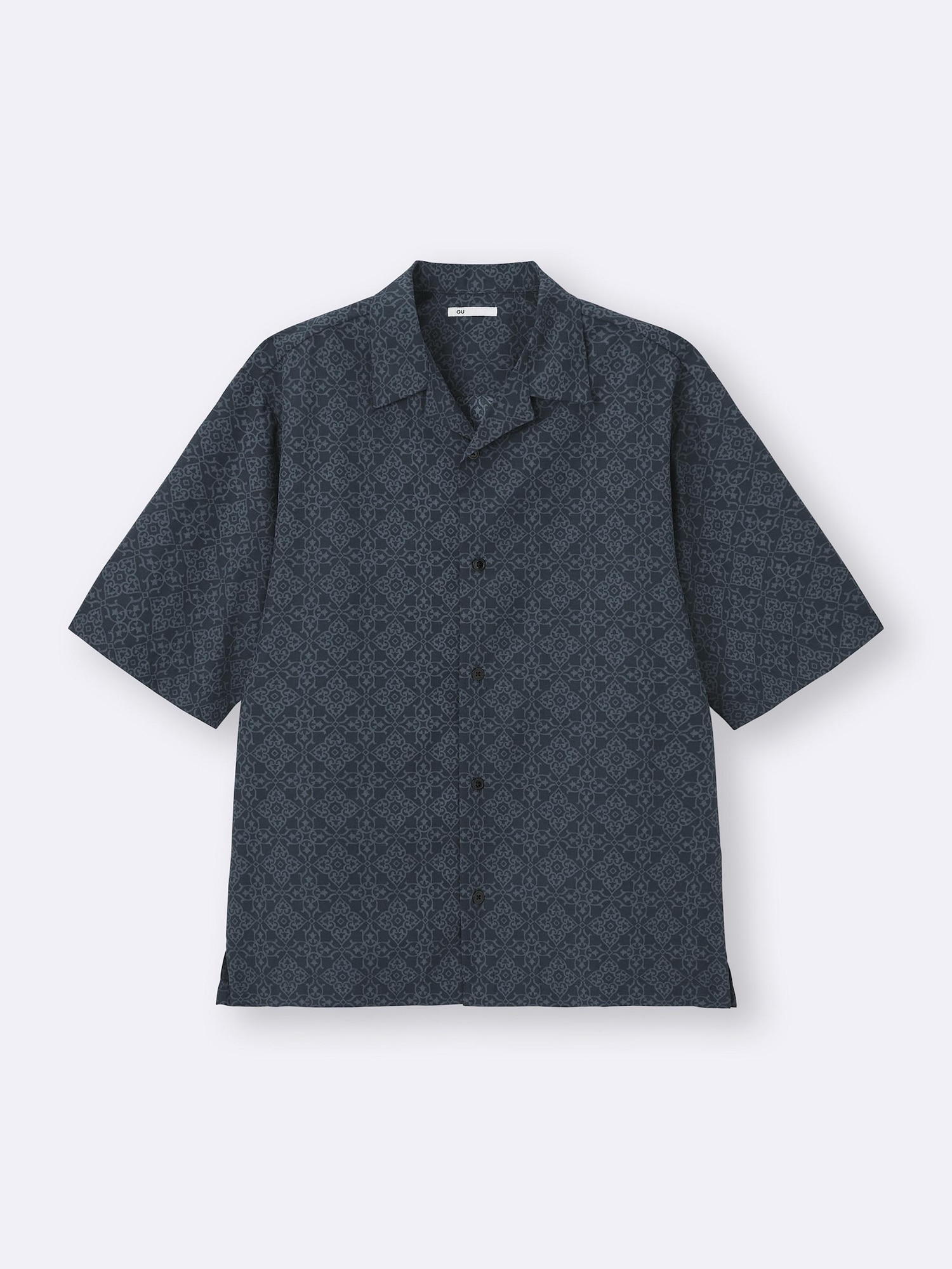 Men's Open Collar Shirt | HalfSlv | Geometric | GU US