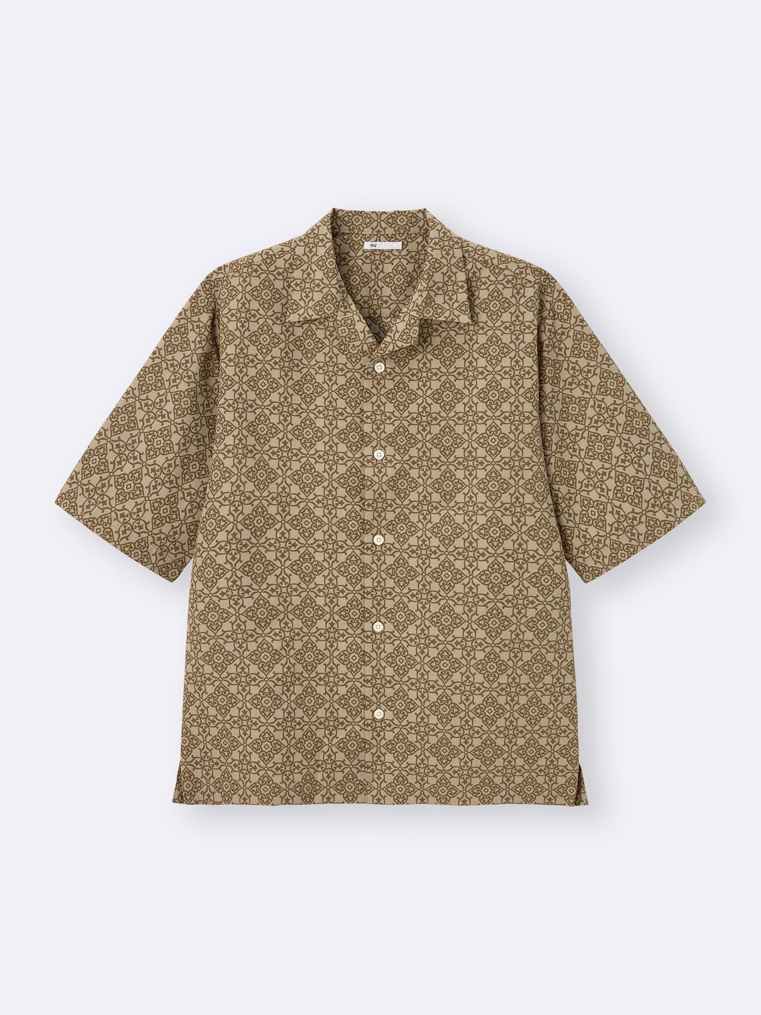 Open Collar Shirt | HalfSlv | Geometric | GU US