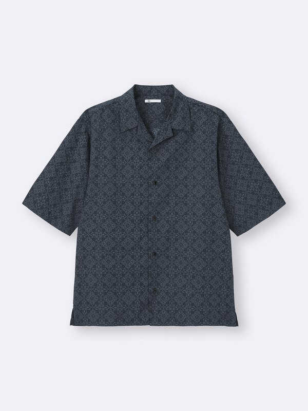 Open Collar Shirt | HalfSlv | Geometric