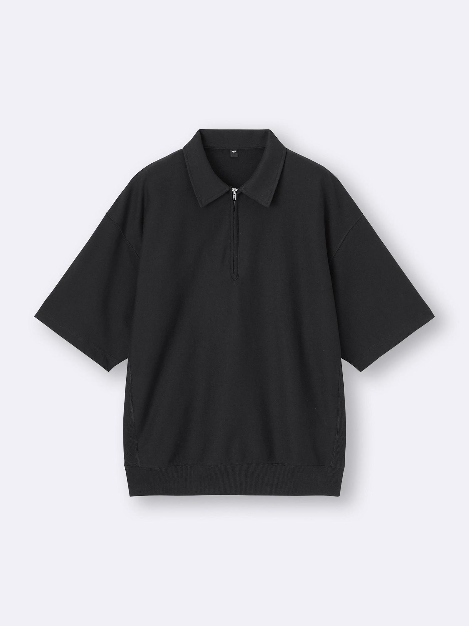 Half Zip Sweat Look T-Shirt | HalfSlv | GU US