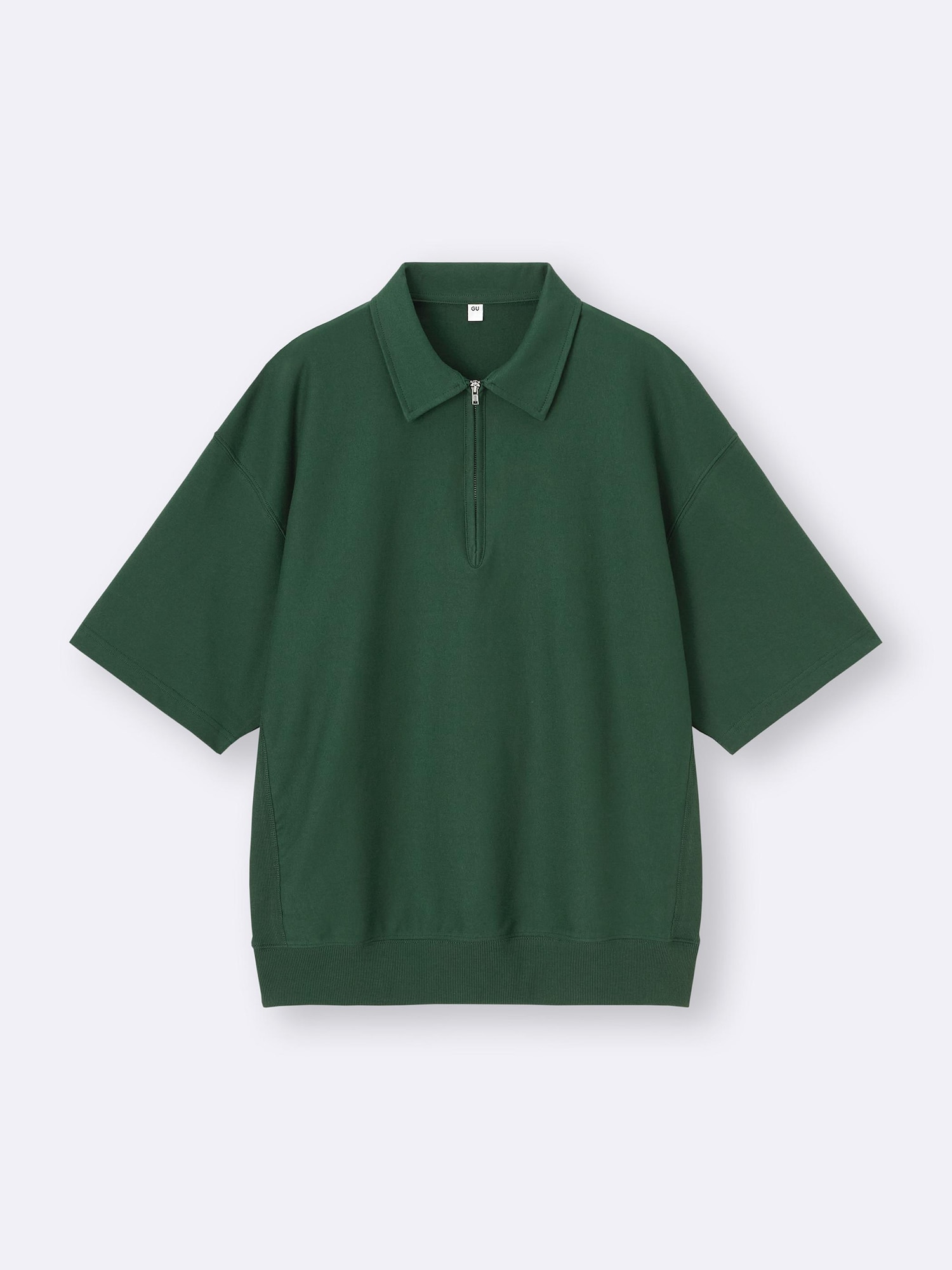 Half Zip Sweat Look T-Shirt | HalfSlv | GU US