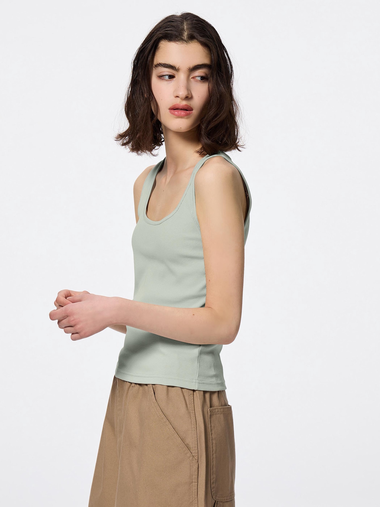 売れ筋商品|||ダナキャランニューヨーク カットソー トップス レディース Women's Ribbed Cap-Sleeve T-Shirt En2 - Egg Nog Calan Rib Sweater Cropped Tank – Z SUPPLY