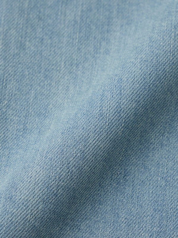 Light Denim Flared Maxi Skirt