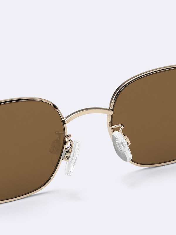 UV Protection Mini Square Metal Sunglasses