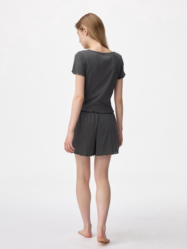 Heart Pointelle Lounge Set | Short