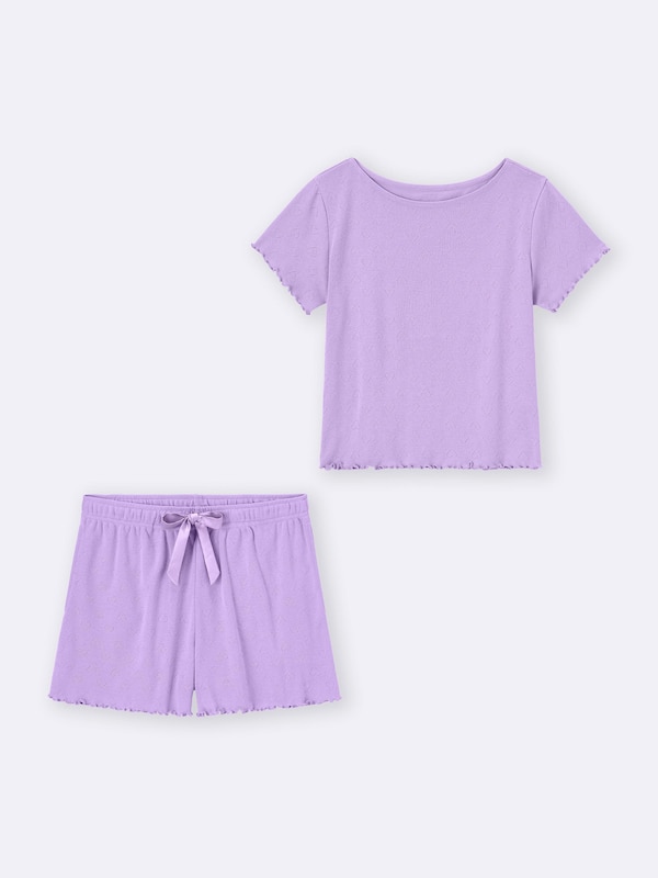 Heart Pointelle Lounge Set | Short