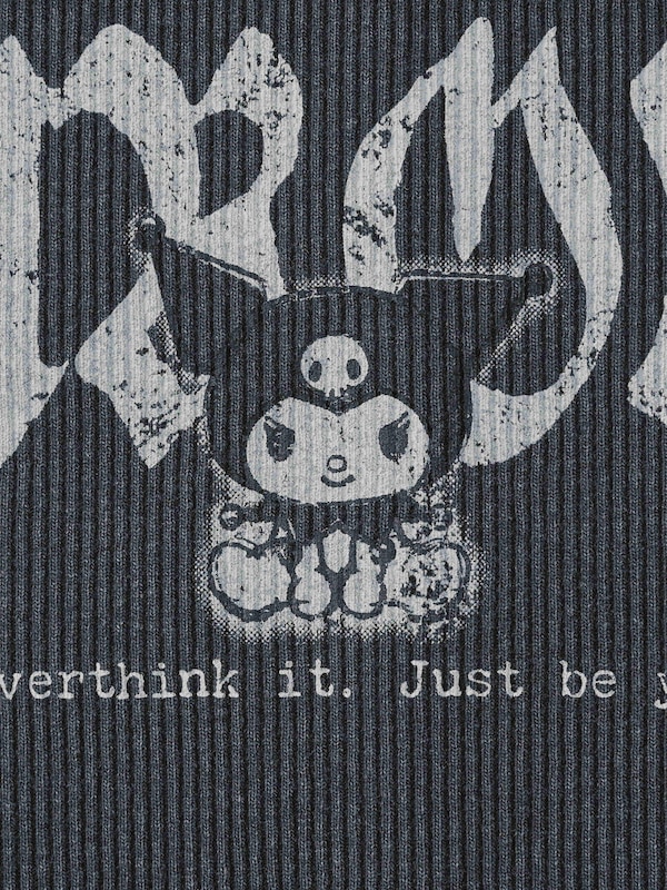 Ribbed Cropped T-Shirt | Kuromi