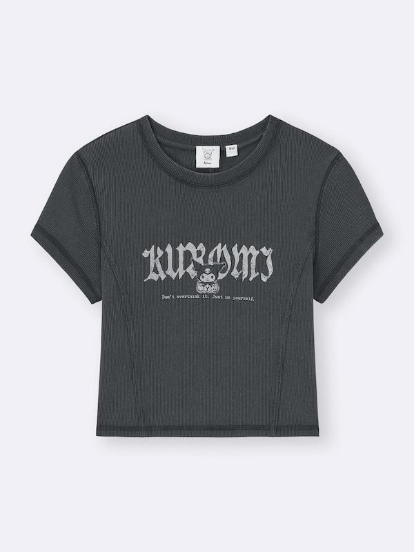 Ribbed Cropped T-Shirt | Kuromi