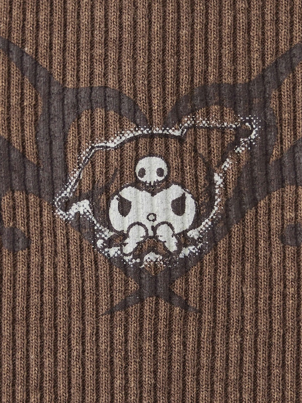 Ribbed Cropped T-Shirt | Kuromi