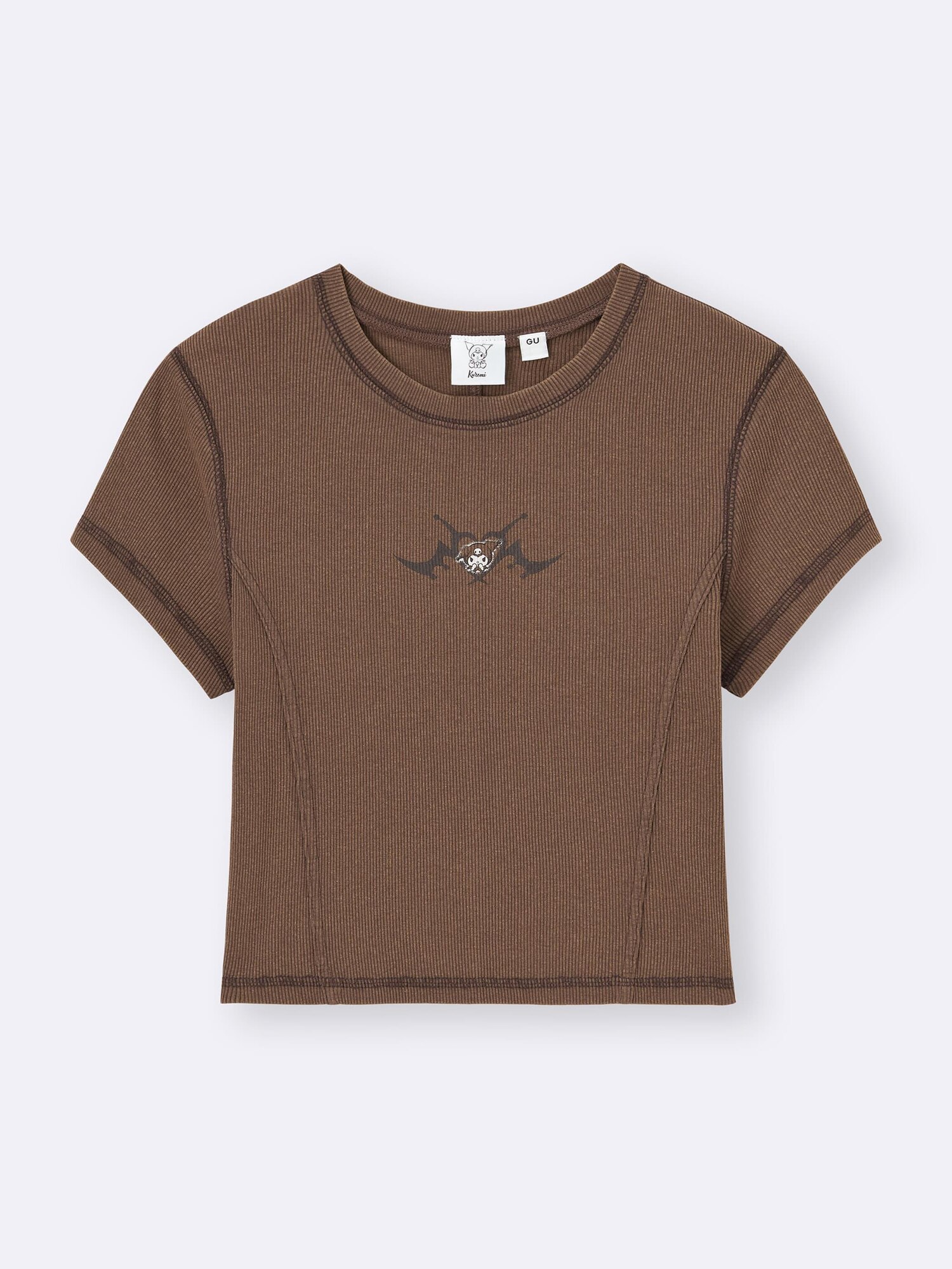 Women's Ribbed Cropped T-Shirt | Kuromi | GU US