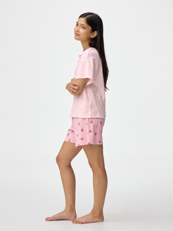 Cotton Color Lounge Set | Short | Strawberry