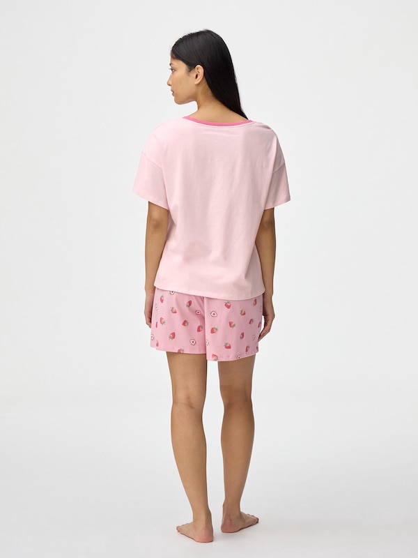 Cotton Color Lounge Set | Short | Strawberry