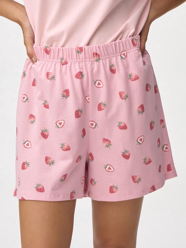 Cotton Color Lounge Set | Short | Strawberry