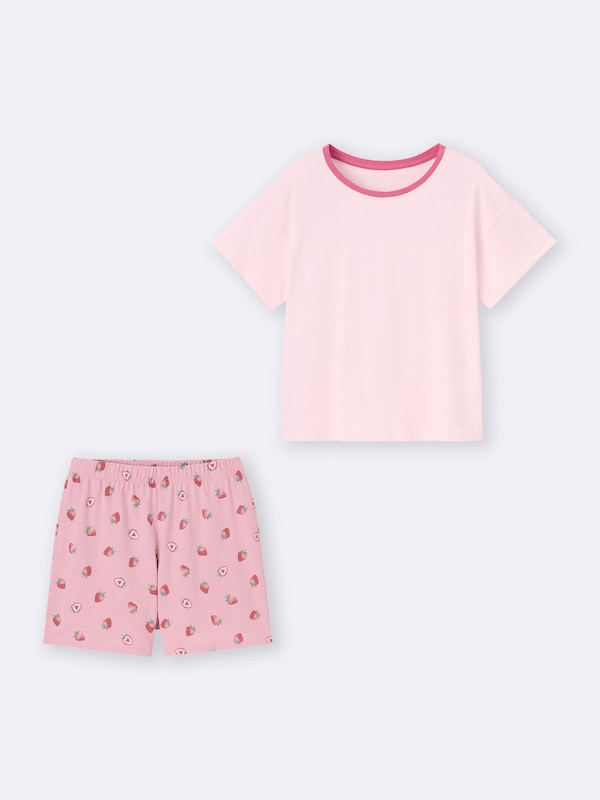 Cotton Color Lounge Set | Short | Strawberry