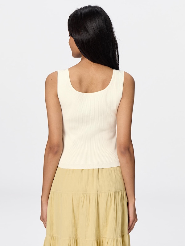 Knitted Short Square Neck Tank Top