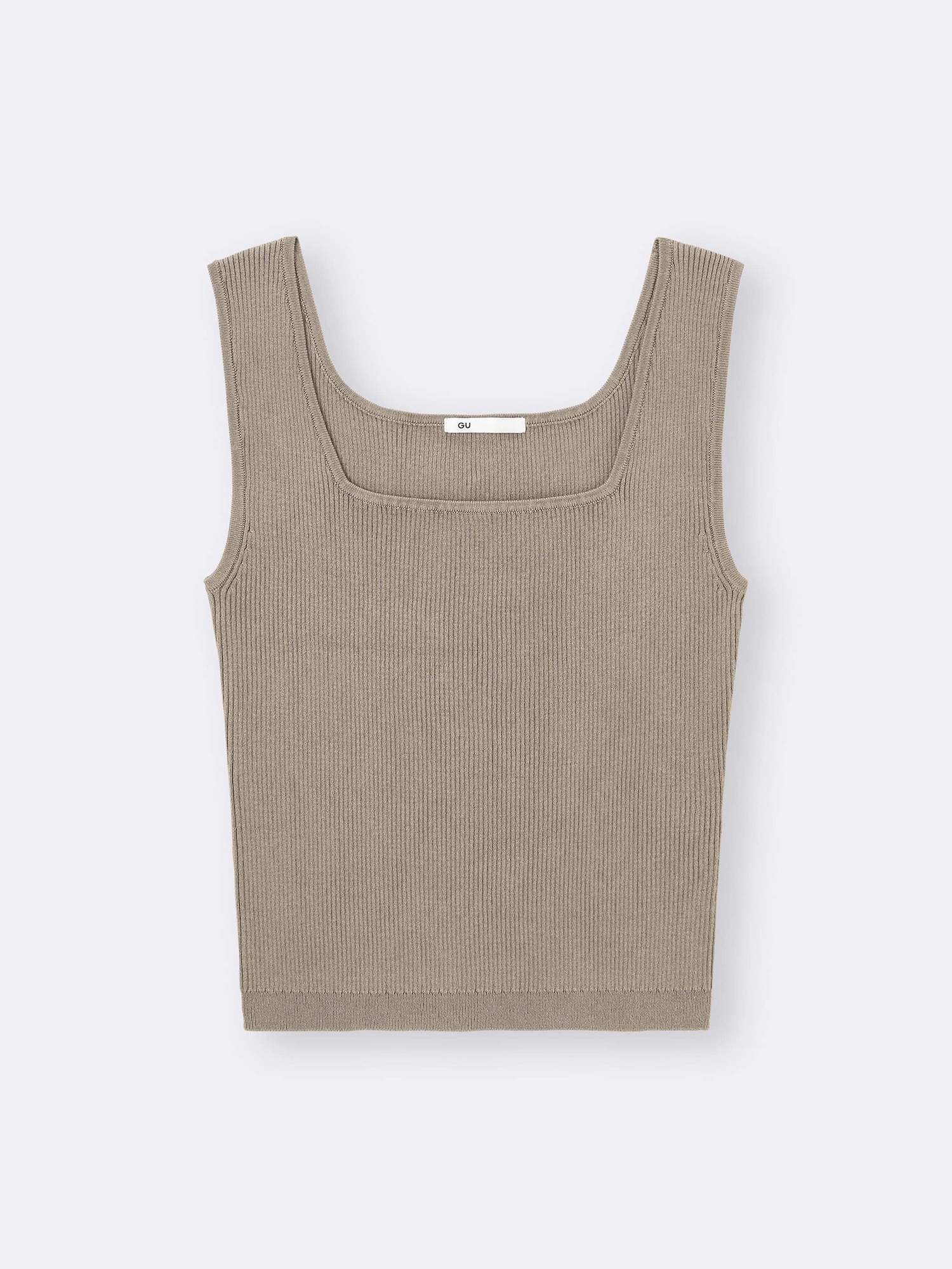 Knitted Short Square Neck Tank Top | GU US Knitted Short Square Neck Tank Top | GU US