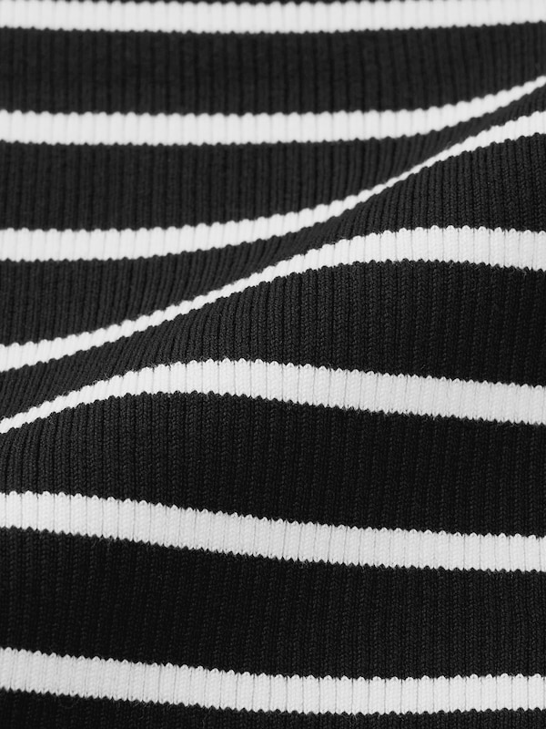 Knitted Striped Short Square Neck Tank Top