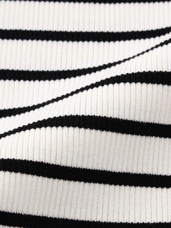 Knitted Striped Short Square Neck Tank Top