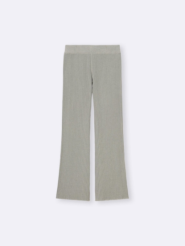 Ribbed Knitted Flared Pants