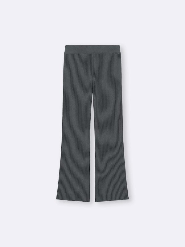 Ribbed Knitted Flared Pants