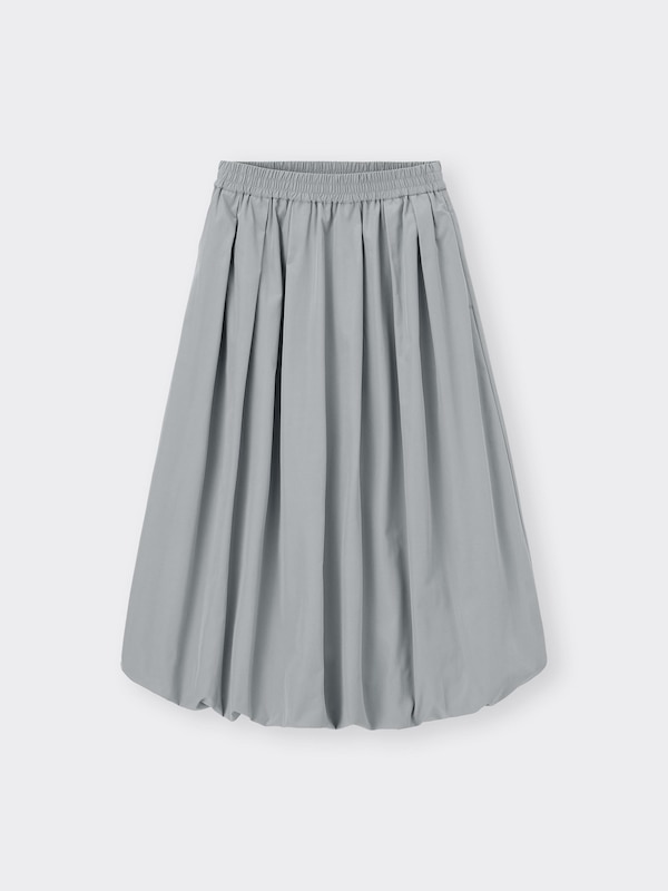 Bubble Hem Midi Skirt