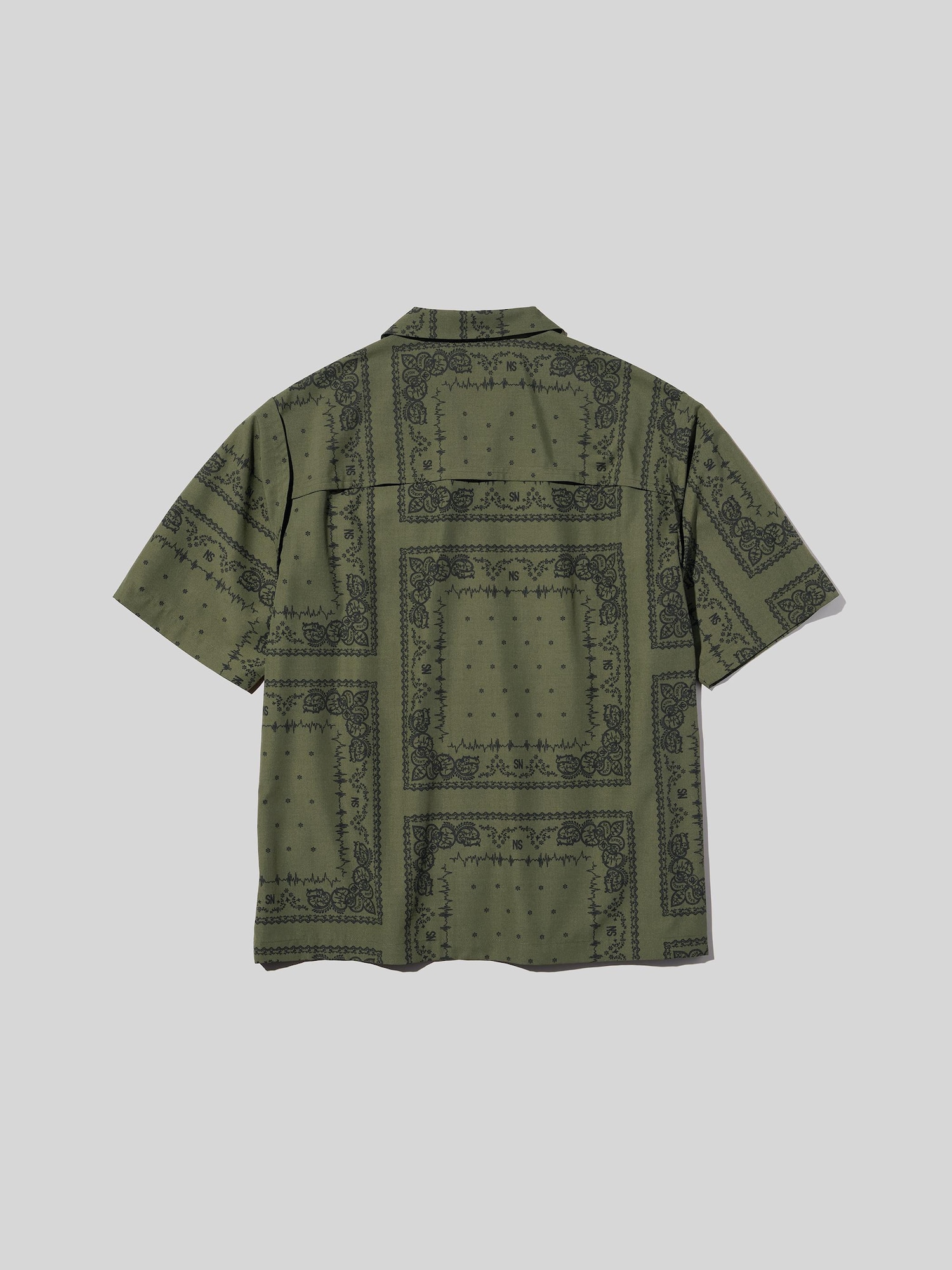 ★22FW★KNITTED★Open Collar Free Paisley Half Sleeve Shirt Open Collar Shirt | HalfSlv | Pattern | UNDERCOVER | GU US