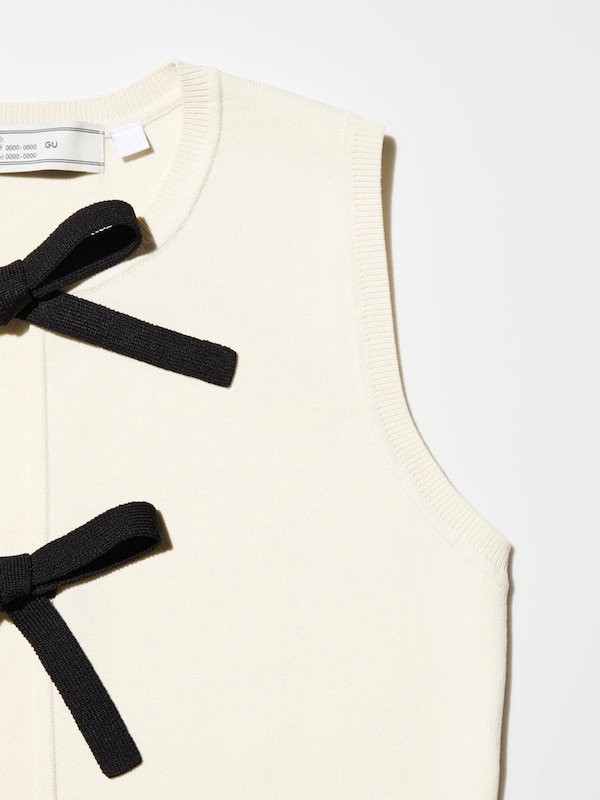 Front Ribbon Sweater | Sleeveless | by rokh