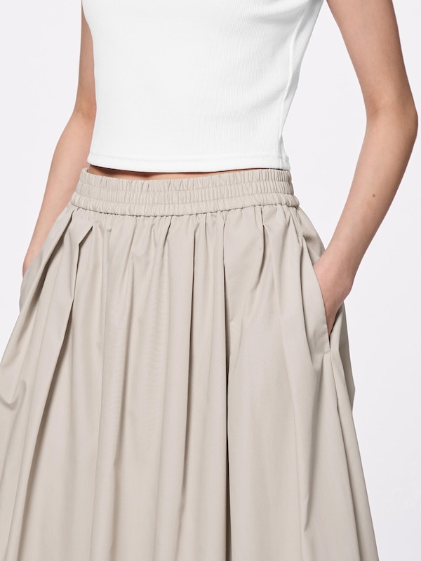 Bubble Hem Midi Skirt