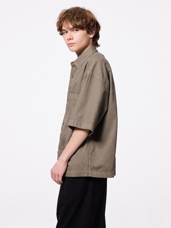 Twill Boxy Work Shirt | HalfSlv