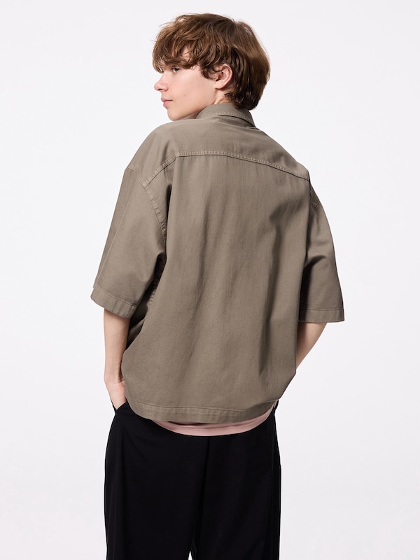 Twill Boxy Work Shirt | HalfSlv
