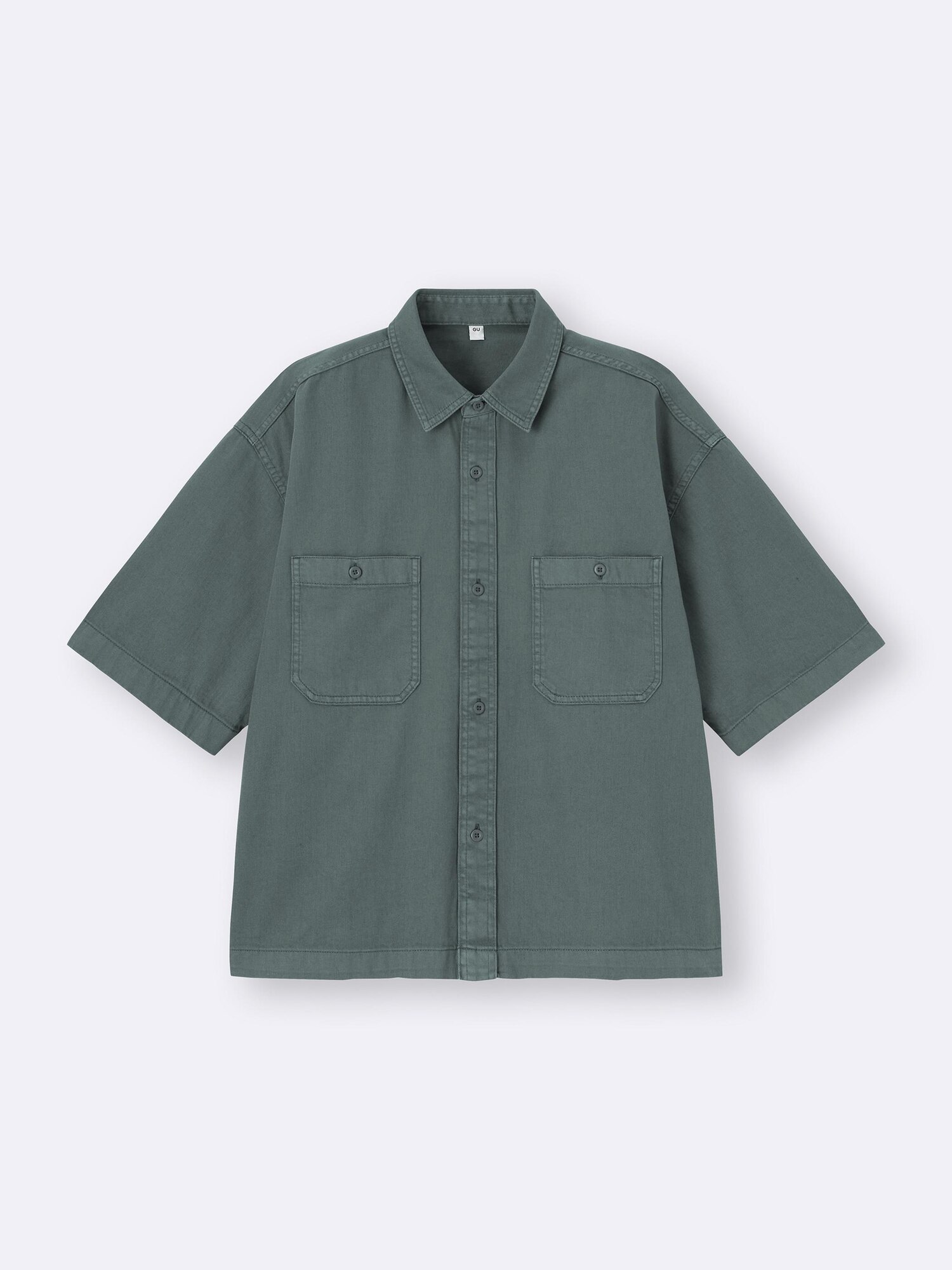 Twill Boxy Work Shirt | HalfSlv | GU US