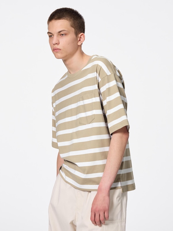 Boxy T-Shirt | HalfSlv | Striped