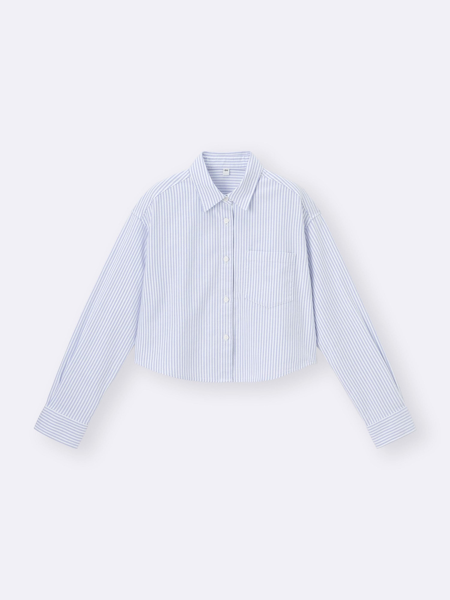 Stripe short shirt ストライプショートシャツ Oxford Striped Short Shirt | GU US