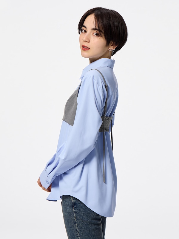 2 Piece Bustier And Shirt Set