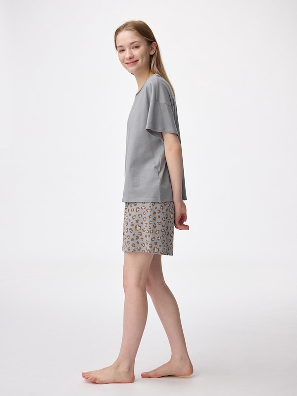 Cotton Color Lounge Set | Short | Leopard