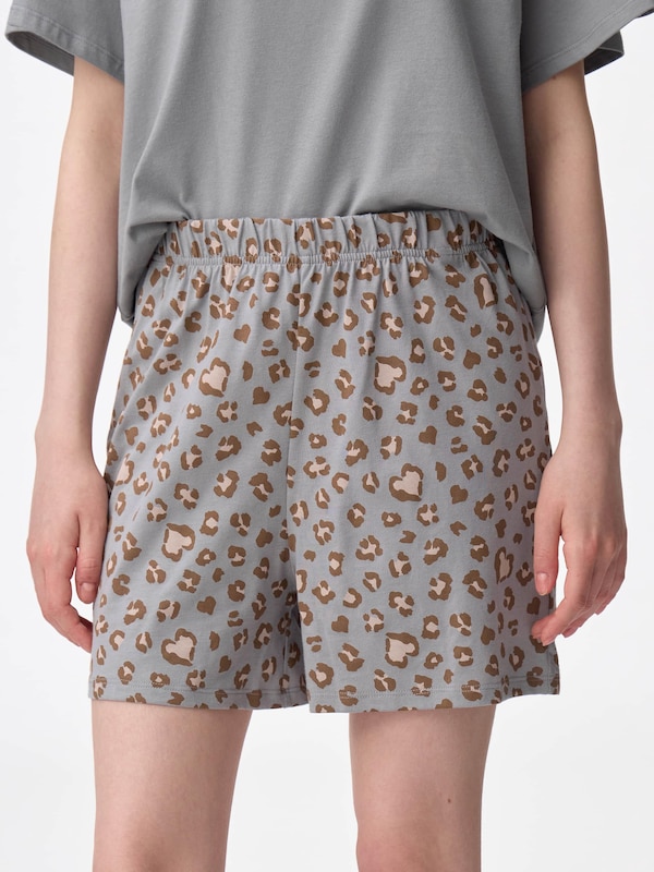 Cotton Color Lounge Set | Short | Leopard