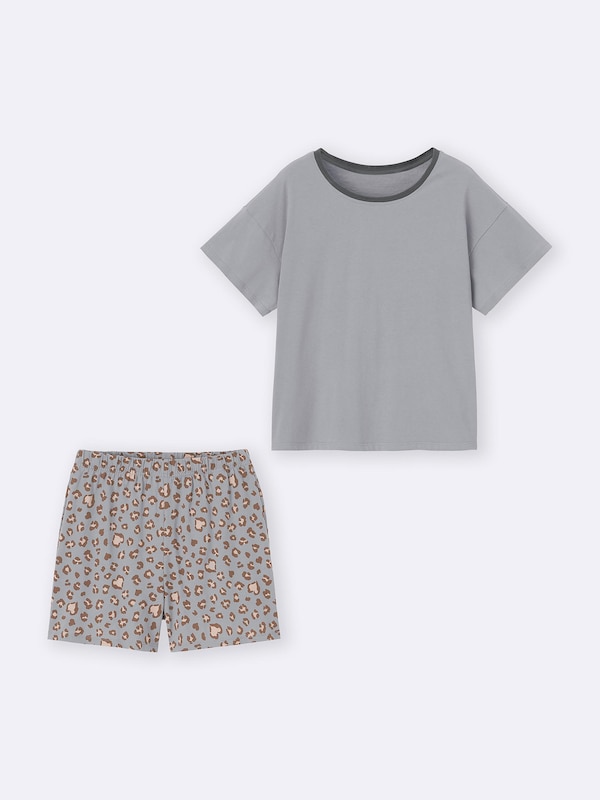 Cotton Color Lounge Set | Short | Leopard