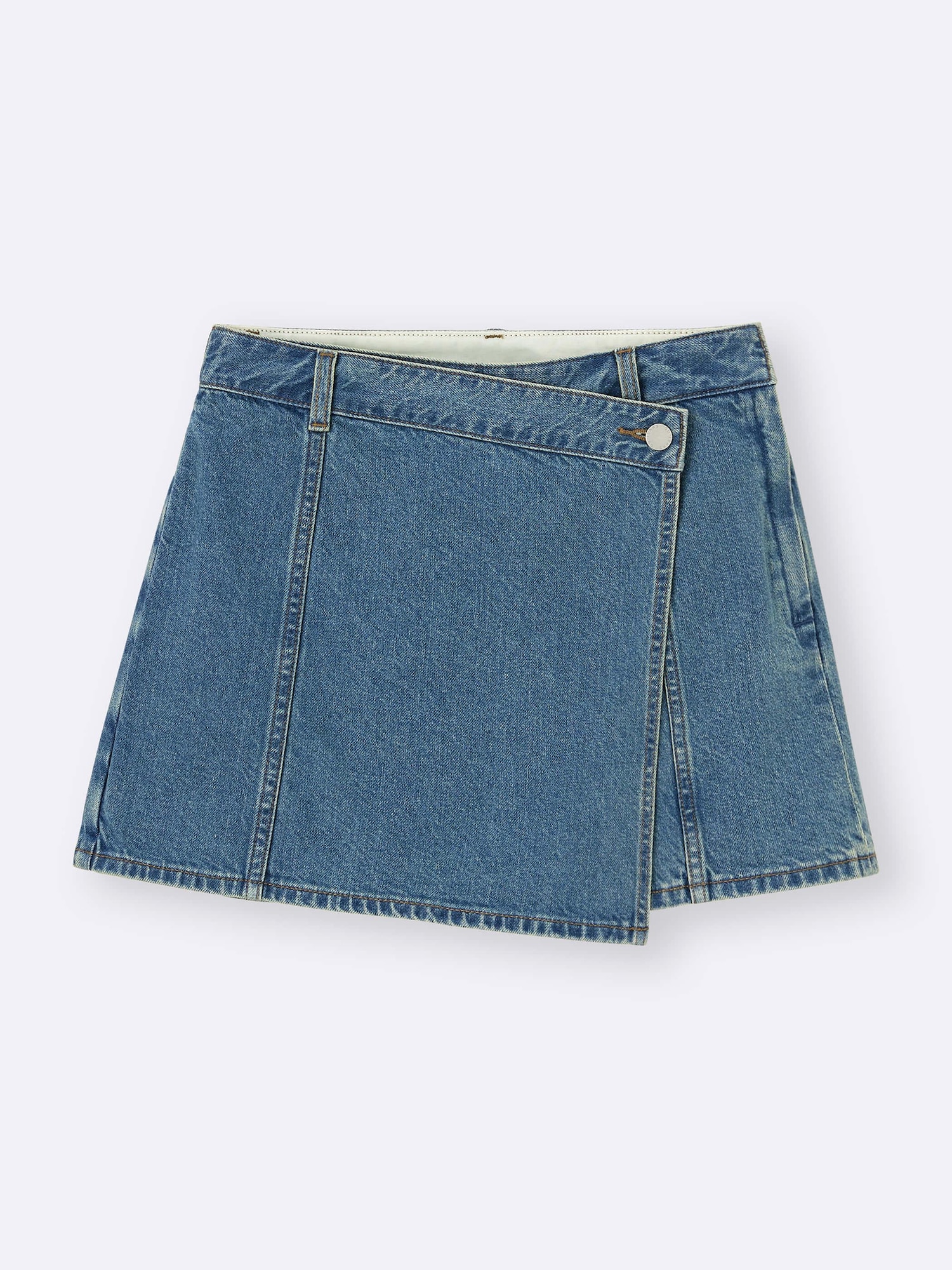 【韓国ブランド】MONOHA：25SS Denim wrap skirt MONOHA] / ☆ 25SS Blue denim wrap skirt / Blue