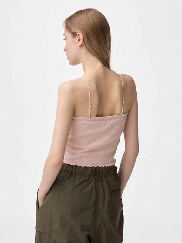 Bra-Feel Cropped Shirring Tube Top