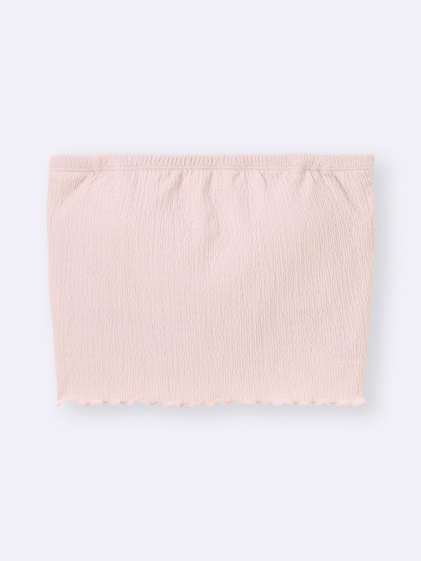 Bra-Feel Cropped Shirring Tube Top