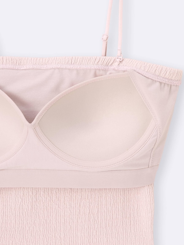 Bra-Feel Cropped Shirring Tube Top