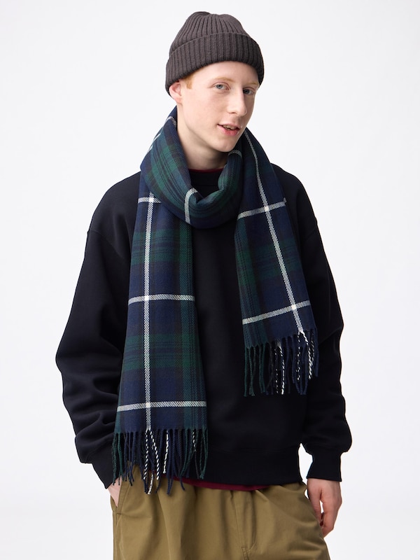 STYLE-HEAT Checked Scarf