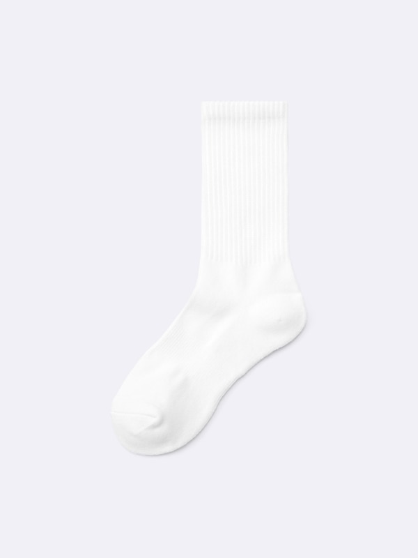 Ribbed Pile Crew Socks