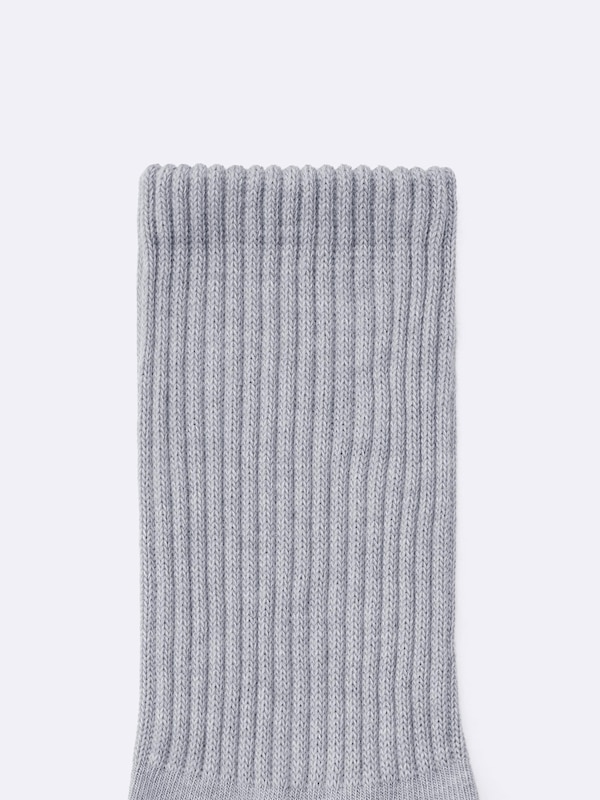 Ribbed Pile Crew Socks